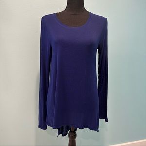 🌷3 for $15 BCBG MaxAzria sheer purple asymmetrical hem tunic